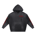 Vintage Washed Frayed Fleece Hoodie