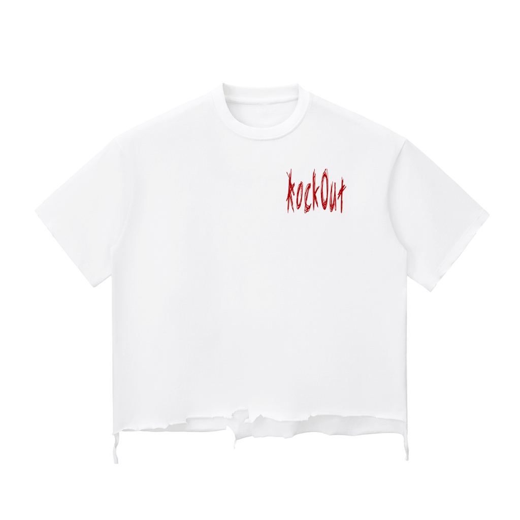 Snow Wash Raw-Hem Boxy T-shirt