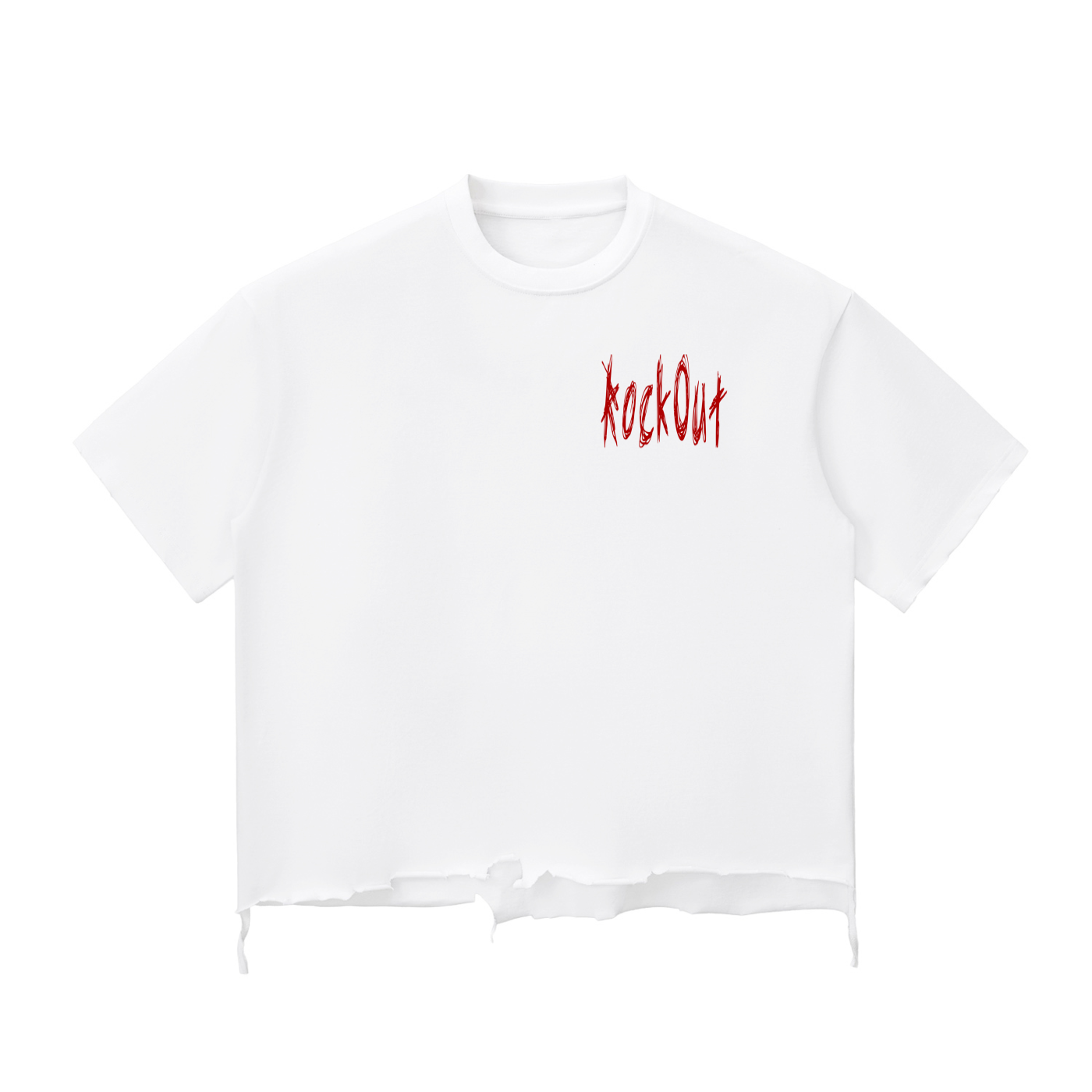 Snow Wash Raw-Hem Boxy T-shirt